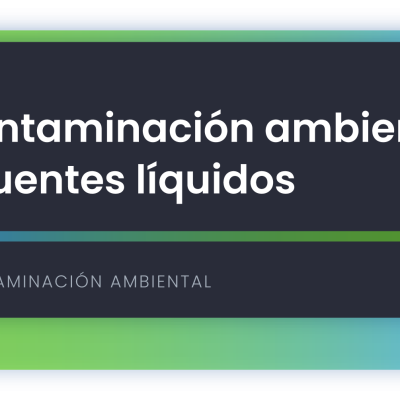 Contaminación ambiental: efluentes líquidos